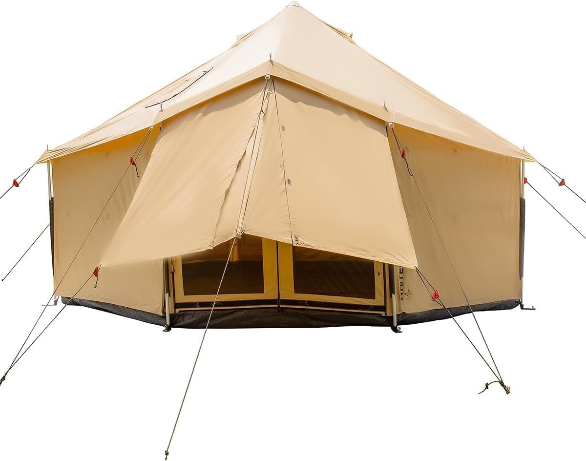 WHITEDUCK Altimus Canvas Tent with Stove Jack, Waterproof, 4 Season Luxury Camping and Glamping Tent Outdoor