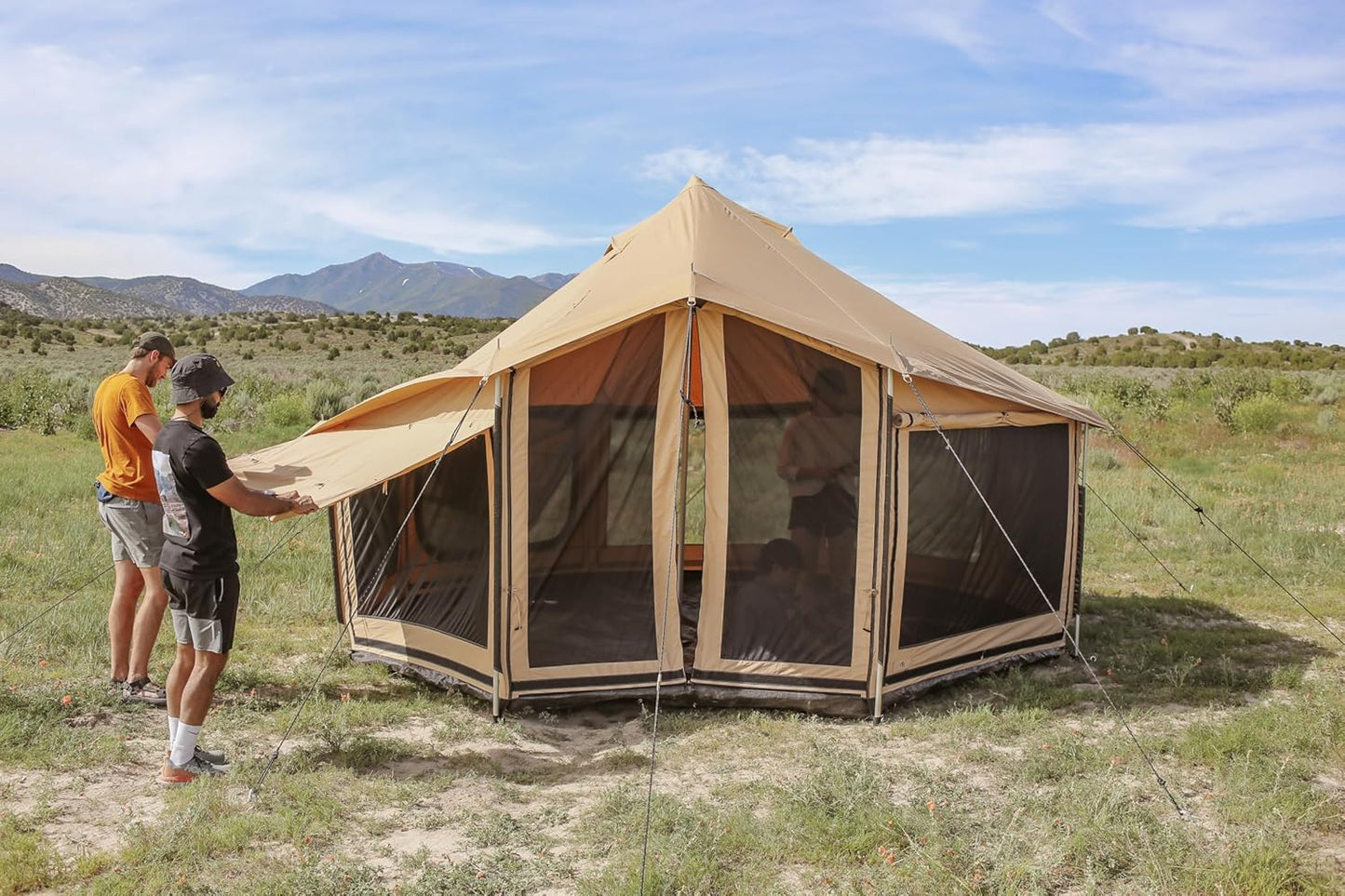 WHITEDUCK Altimus Canvas Tent with Stove Jack, Waterproof, 4 Season Luxury Camping and Glamping Tent Outdoor