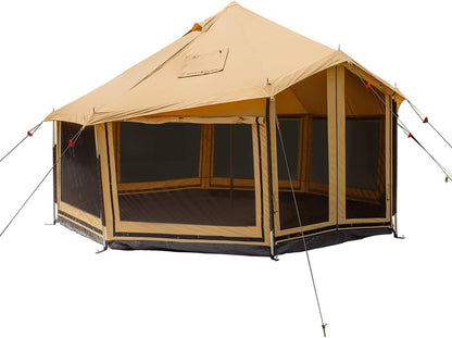 WHITEDUCK Altimus Canvas Tent with Stove Jack, Waterproof, 4 Season Luxury Camping and Glamping Tent Outdoor