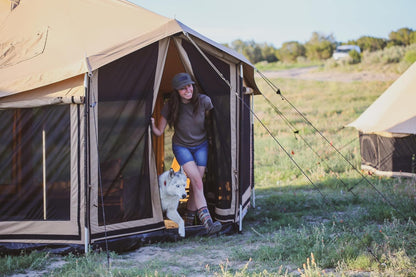 WHITEDUCK Altimus Canvas Tent with Stove Jack, Waterproof, 4 Season Luxury Camping and Glamping Tent Outdoor