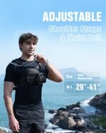 Lightweight Adjustable Chest Pack with Gear Holder, Reflective Running Hydration - Image 2